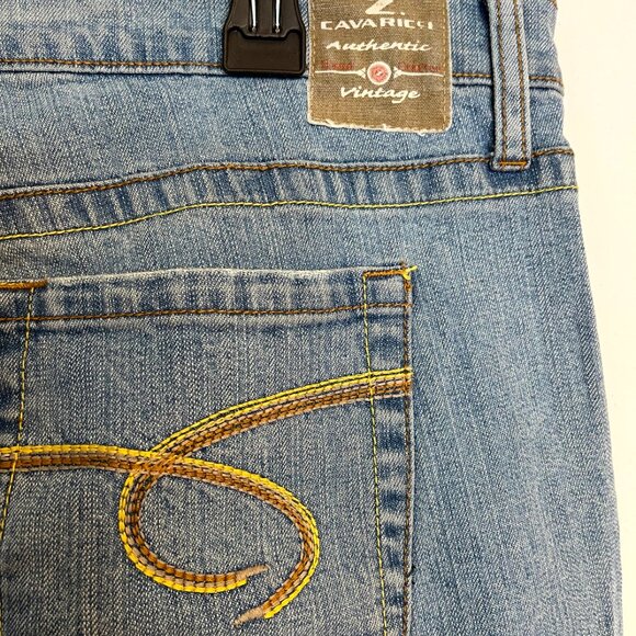 VINTAGE Y2K Z. Cavaricci Jeans Womens Floral Embroidered Straight Leg Sz14 1990s - Picture 5 of 8